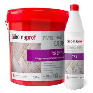 Клей для паркета Homaprof 737 2K PU (7 кг)
