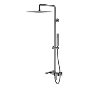 Душевая стойка Boheme Qubic 478-GM оружейная сталь