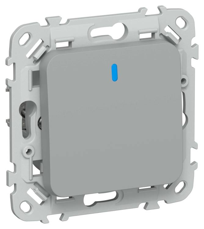 Выключатель 1-клавишный проходной IEK Flite FI-V12-1-10-1-2-K03 серый