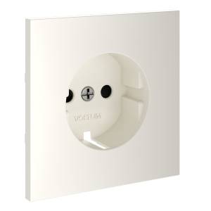 Лицевая панель для розетки с заземлением и шторками Voltum S70 VLS000713 хлопок