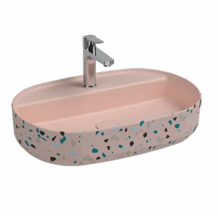 Раковина Isvea Infinity 10NF65060SV-2S-TRZ 60 см, лососевая матовая