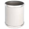 Мусорное ведро Geralis M-NCWH2-S 6л, белое, кант хром, внутренний цвет необработанный хром
