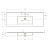 Раковина Cezares Plane CZR-8002-120 белый глянцевый, 121x46x14 фото 6