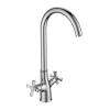 Смеситель для кухни Decoroom DR52 DR52028 двуручный с высоким повортным изливом Хром