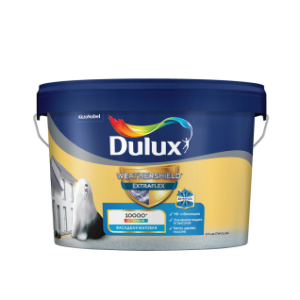 Краска для фасадов и цоколей акриловая Dulux Weathershield Extraflex матовая база BW 5 л
