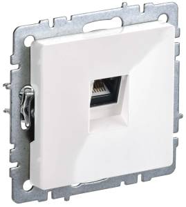 Розетка компьютерная RJ45 IEK Brite BR-K10-2-K01 белый