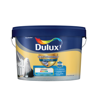 Краска для фасадов и цоколей акриловая Dulux Weathershield Extraflex матовая база BW 5 л