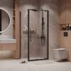 Душевой уголок Niagara Nova NG-85-9AB-A80B-34 профиль черный матовый, стекло прозрачное, 90x80x195 фото 2