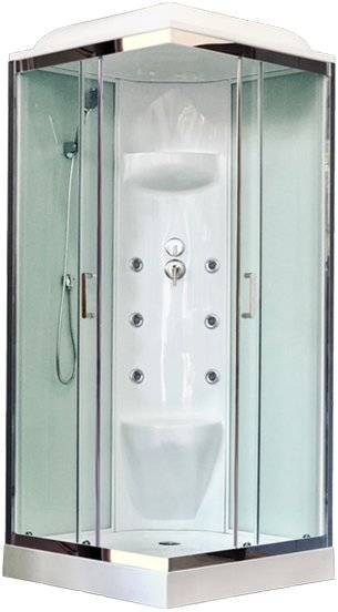 Душевая кабина Royal Bath RB90HP7-WT-CH с низким поддоном, с сиденьем