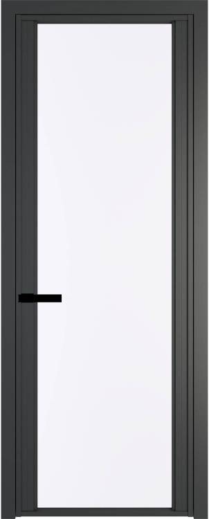 Межкомнатная дверь Profil Doors 2 AGP цвет профиля Серая ночь, стекло безопасное 6 мм монохром белый просветленный 600x2000