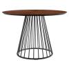 Стол Bradex Home Liverpool RF 0520 шпон орех лучевой набор, с черными ножками 110x110x75 фото 3