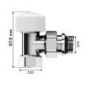 Набор термостатический угловой Royal Thermo Design НС-1640380 1/2" М30х1,5 Хром фото 4
