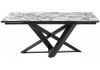 Стол Woodville Vicenza 589755 gloss bulgari white/черный 180(260)x100x76 фото 4