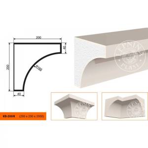 Карниз LepninaPlast КВ-200/8 200x20x20