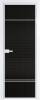 Межкомнатная дверь Profil Doors 4 AX цвет профиля Вайт, стекло безопасное 6 мм мору черный 700x2000