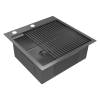 Мойка кухонная Paulmark Kroner-Pro 51 PM705151-GM Вороненая Сталь, 51x51 фото 2