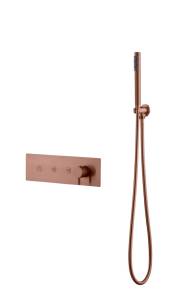 Смеситель для ванны и душа Boheme Fusion 130-SYS-CB с ручным душем, Copper Brushed