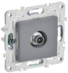 ТВ-розетка оконечная IEK Skandy SK-A10-O-K03 серый