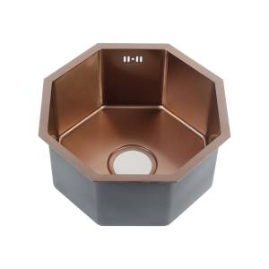 Мойка кухонная Melana ProfLine D400BR бронза врезная фигурная 400x360x200мм