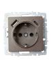 Розетка 1-местная с заземлением, шторками и USB Type A+С IEK Brite BR-R14-16-U22-018-K45 темная бронза фото 5