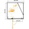 Душевой уголок Cezares Slider SLIDER-AH-1-80-80/90-C-Cr профиль хром, стекло прозрачное, 90x80 фото 11