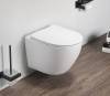 Унитаз подвесной SantiLine SL-5005 безободковый, с микролифтом фото 2