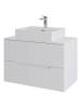 Тумба с раковиной Orange Line Li-80TuwMDF+B04-500W белая матовая, 80.5 см