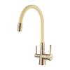Смеситель для кухни Lemark Comfort LM3075B-Beige с подключением к фильтру с питьевой водой Бронза/Бежевый