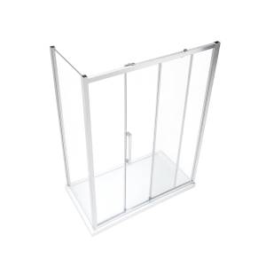 Душевой уголок Cezares LUX-SOFT-W-AH-1-130/90-C-Cr-IV профиль хром, стекло прозрачное, 130x90x200