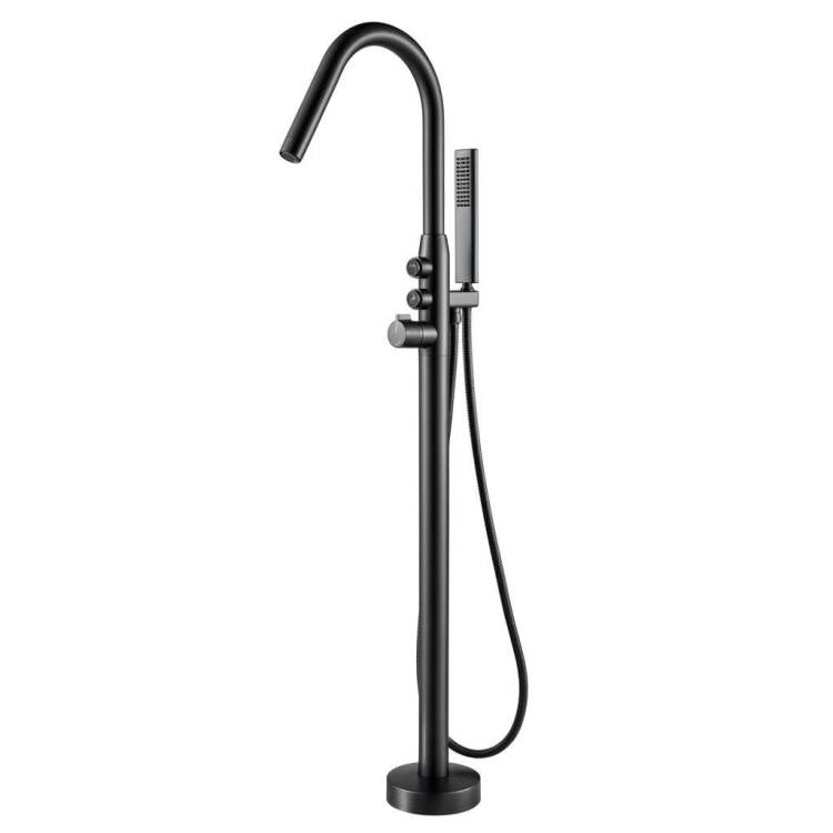 Смеситель для ванны Black&White 7752GM напольный, белый