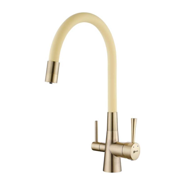 Смеситель для кухни Lemark Comfort LM3075B-Beige с подключением к фильтру с питьевой водой Бронза/Бежевый