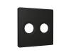Лицевая панель для двойной TV розетки Ambrella Volt Alfa AP8133 черный матовый
