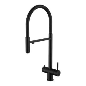 Смеситель для кухни Knotlor Infinity SS-16/BL с подключением фильтра, черный