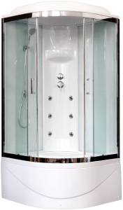 Душевая кабина Royal Bath RB 90BK3-WT-CH с высоким поддоном, с сиденьем