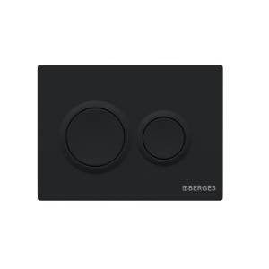 Кнопка смыва Berges Novum O5 040065 черная soft touch