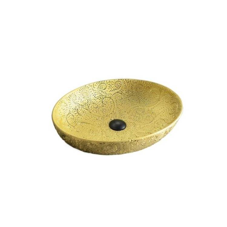 Раковина Gid Lago 52233 Nc444 50 см, золотая