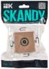 ТВ-розетка проходная IEK Skandy SK-A10-P-K98 песочный фото 2