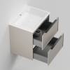 Тумба с раковиной La Fenice Simpla Twin Cappuccino NFNC-01-SIM-C-100-2-3-100 бежевая матовая, 100 см фото 2
