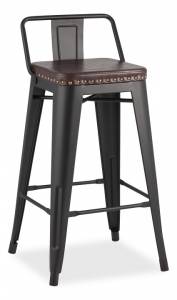 Стул барный Stool Group Tolix Soft LF626A MATTE BLACK 3474+PU7005 черный матовый
