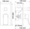 Смеситель для ванны с душем Wasserkraft Aller 10641W С ВНУТРЕННЕЙ ЧАСТЬЮ фото 4