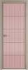 Межкомнатная дверь Profil Doors 5 AX цвет профиля Никель матовый, стекло безопасное 6 мм мору розовое 600x2000