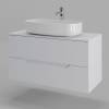 Тумба с раковиной Orange Line Li-100TuwMDF+B07-675W белая матовая, 100 см фото 2