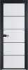 Межкомнатная дверь Profil Doors 5 AX цвет профиля Черный, стекло безопасное 6 мм мору белый 600x2000