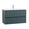 Тумба с раковиной BelBagno UNO-MINI 100 подвесная, Голубой Матовый фото 2
