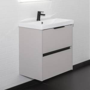 Тумба с раковиной Comforty Селенга-60 00-00021980 серый шелк