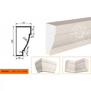 Карниз LepninaPlast КВ-290/1 200x14.7x29
