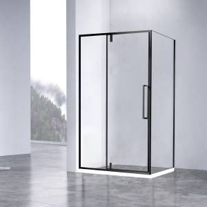 Душевой уголок Vincea Slim-N VSR-4SNP1012CLB профиль черный, стекло прозрачное, 120x100x195