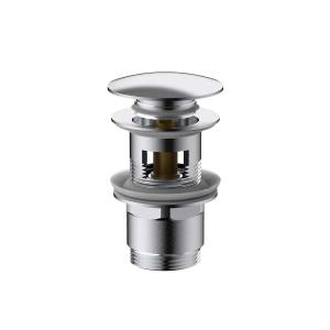 Донный клапан Vincea DPU-1B01CH клик-клак G1 1/4, с переливом, хром