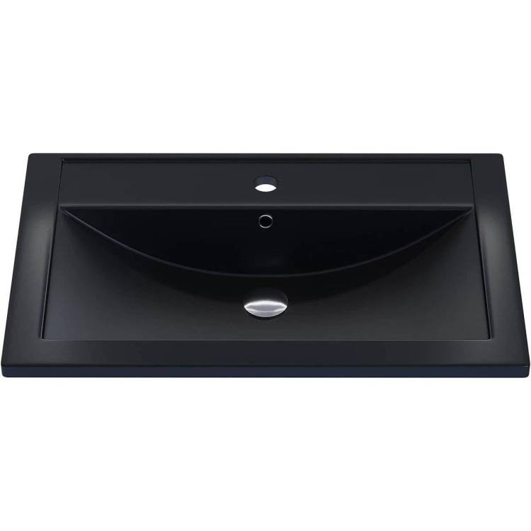 Раковина Uperwood Foster Quartz 291030034 70 см, уголь, черная матовая