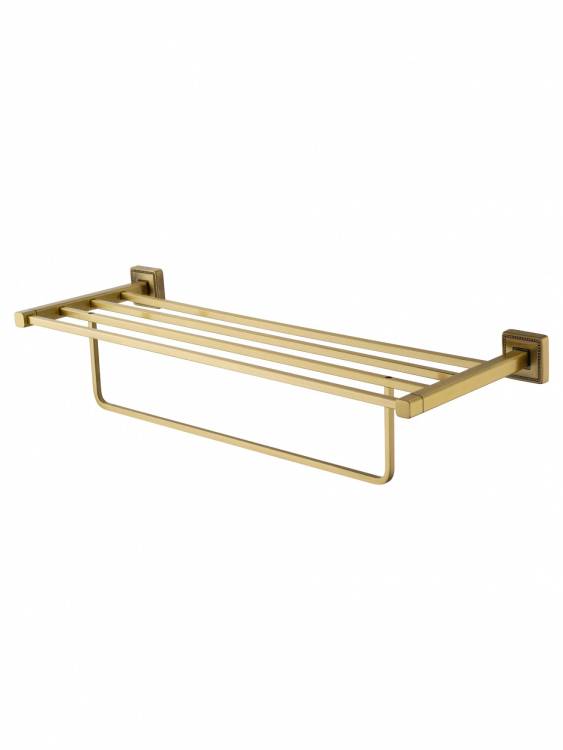 Полотенцедержатель Wonzon & Woghand WW-7281 с полкой, бронза